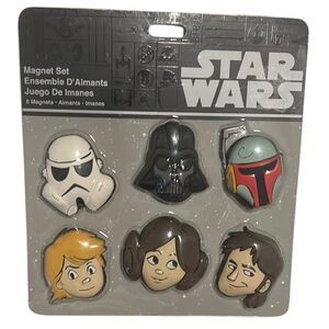 Disney Star Wars Character Six Magnets Set New in Packaging
